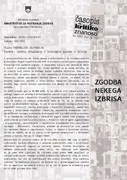 Barbara Beznec,et al.: Zgodba nekega izbrisa