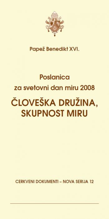 papež Benedikt XVI.: Človeška družina, skupnost miru