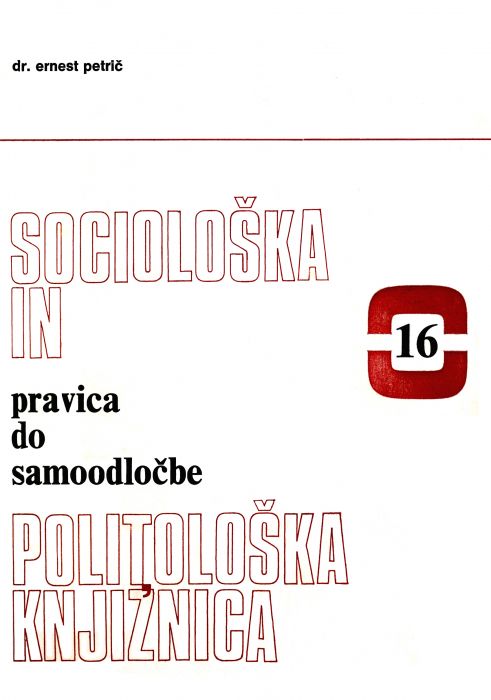 dr. Petrič Ernest: PRAVICA DO SAMOODLOČBE