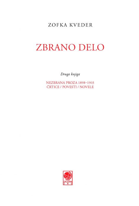 Zofka Kveder: Zbrano delo, 2. knjiga